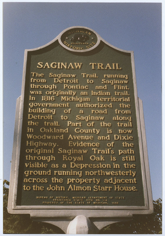 Saginaw Trail Marker